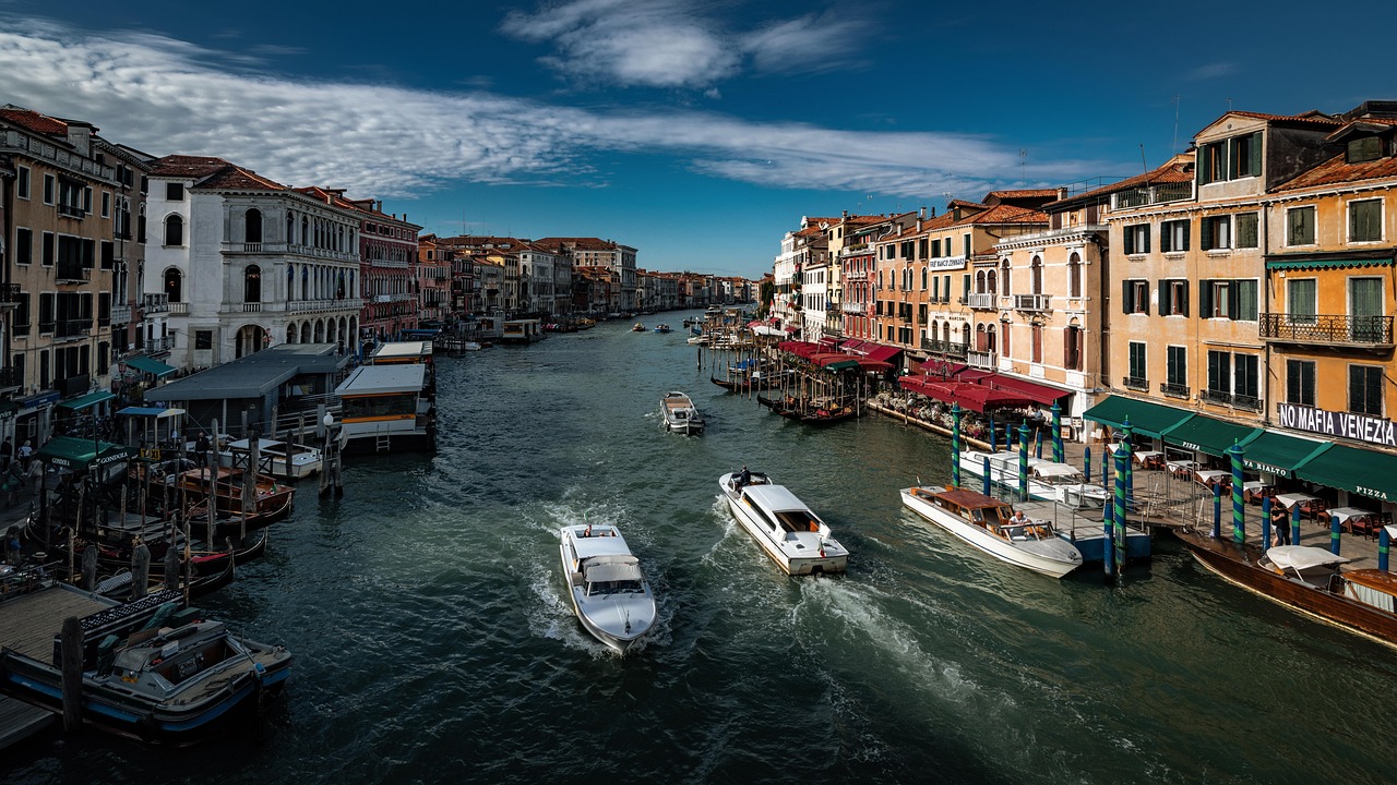 Modern Venice Water Bus cruising the canals